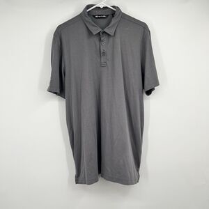 Travis Mathew Polo SS Shirt Mens XL Gray Performance Golf Titos Vodka Austin TX